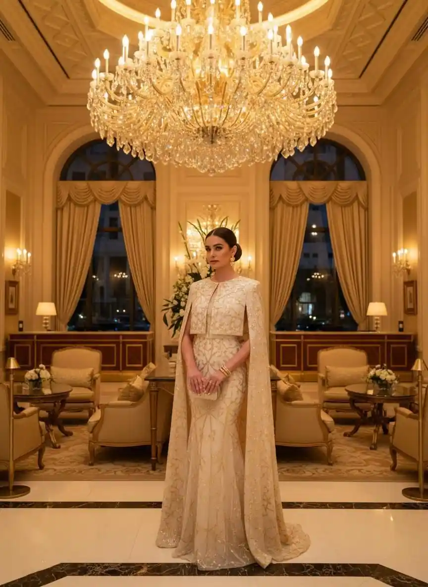 Sugar baby in a luxury Saudi Arabia setting